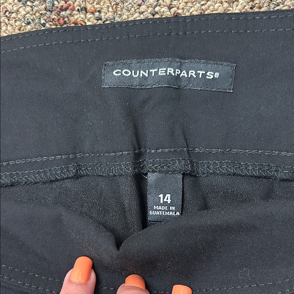 Black Counterparts Women’s Pull On 3-Rivet Career Capris - Picture 2 of 7